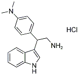 N-[4-[2-AMINO-1-(1H-INDOL-3-YL)ETHYL]PHENYL]-N,N-DIMETHYLAMINE HYDROCHLORIDE Struktur