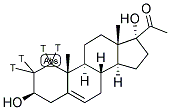 17-ALPHA-HYDROXYPREGNENOLONE [1,2-3H] Struktur