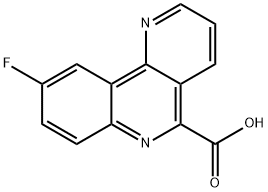 9-FLUORO-BENZO[H][1,6]NAPHTHYRIDINE-5-CARBOXYLIC ACID Struktur