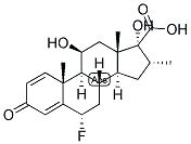 6A,9A-DIFLUORO-11BETA,17A-DIHYDROXY-3-OXOANDROSTA-1,4-DIENE-17BETA-CARBOXYLIC ACID Struktur