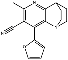 3-(2-FURYL)-5-METHYL-1,6-DIAZATRICYCLO[6.2.2.0(2,7)]DODECA-2(7),3,5-TRIENE-4-CARBONITRILE Struktur