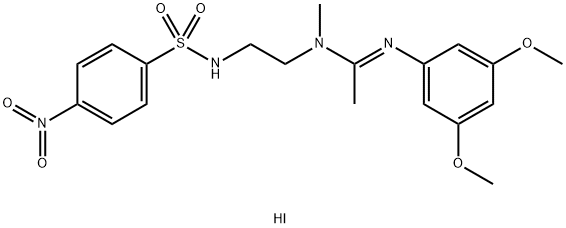 N'-(3,5-DIMETHOXYPHENYL)-N-METHYL-N-(2-([(4-NITROPHENYL)SULFONYL]AMINO)ETHYL)ETHANIMIDAMIDE HYDRO IODIDE Struktur