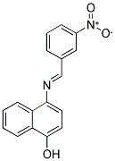 4-((3-NITROBENZYLIDENE)AMINO)-1-NAPHTHOL Struktur