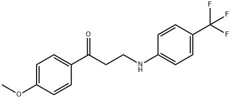 1-(4-METHOXYPHENYL)-3-[4-(TRIFLUOROMETHYL)ANILINO]-1-PROPANONE Struktur