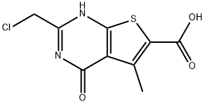 2-(CHLOROMETHYL)-5-METHYL-4-OXO-3,4-DIHYDROTHIENO[2,3-D]PYRIMIDINE-6-CARBOXYLIC ACID Struktur