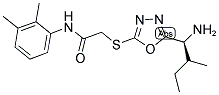 2-[5-(1-AMINO-2-METHYL-BUTYL)-[1,3,4]OXADIAZOL-2-YLSULFANYL]-N-(2,3-DIMETHYL-PHENYL)-ACETAMIDE Struktur