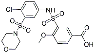 3-([[4-CHLORO-3-(MORPHOLIN-4-YLSULFONYL)PHENYL]AMINO]SULFONYL)-4-METHOXYBENZOIC ACID Struktur