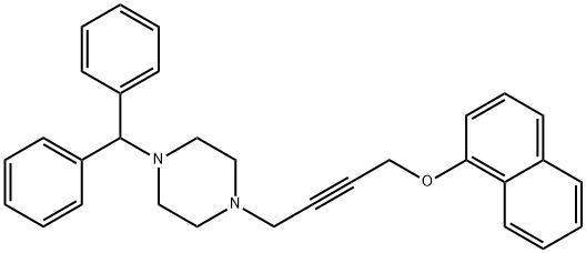 1-BENZHYDRYL-4-[4-(1-NAPHTHYLOXY)-2-BUTYNYL]PIPERAZINE Struktur