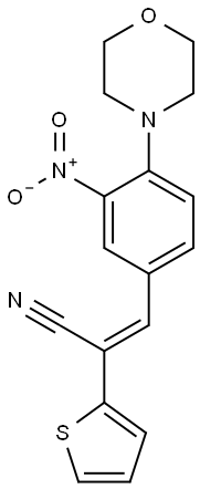 (E)-3-(4-MORPHOLINO-3-NITROPHENYL)-2-(2-THIENYL)-2-PROPENENITRILE Struktur