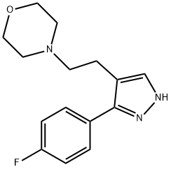 4-(2-[3-(4-FLUOROPHENYL)-1H-PYRAZOL-4-YL]ETHYL)MORPHOLINE Struktur