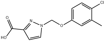 1-(4-CHLORO-3-METHYL-PHENOXYMETHYL)-1 H-PYRAZOLE-3-CARBOXYLIC ACID Struktur