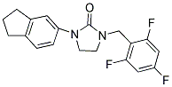 1-(2,3-DIHYDRO-1H-INDEN-5-YL)-3-(2,4,6-TRIFLUOROBENZYL)IMIDAZOLIDIN-2-ONE Struktur