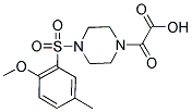 (4-[(2-METHOXY-5-METHYLPHENYL)SULFONYL]PIPERAZIN-1-YL)(OXO)ACETIC ACID Struktur