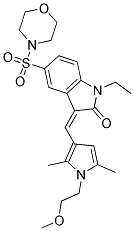 (Z)-1-ETHYL-3-((1-(2-METHOXYETHYL)-2,5-DIMETHYL-1H-PYRROL-3-YL)METHYLENE)-5-(MORPHOLINOSULFONYL)INDOLIN-2-ONE Struktur