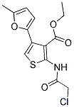 2-(2-CHLORO-ACETYLAMINO)-4-(5-METHYL-FURAN-2-YL)-THIOPHENE-3-CARBOXYLIC ACID ETHYL ESTER Struktur