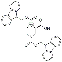 1,4-DI-FMOC-PIPERAZINE-2-(R)-CARBOXYLIC ACID Struktur