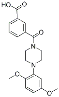 3-([4-(2,5-DIMETHOXYPHENYL)PIPERAZIN-1-YL]CARBONYL)BENZOIC ACID Struktur