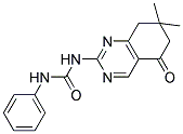 N-(7,7-DIMETHYL-5-OXO-5,6,7,8-TETRAHYDROQUINAZOLIN-2-YL)-N'-PHENYLUREA Struktur