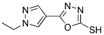 5-(1-ETHYL-1H-PYRAZOL-4-YL)-[1,3,4]OXADIAZOLE-2-THIOL Struktur