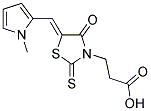 3-[5-(1-METHYL-1H-PYRROL-2-YLMETHYLENE)-4-OXO-2-THIOXO-THIAZOLIDIN-3-YL]-PROPIONIC ACID Struktur