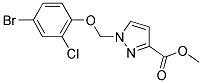 1-(4-BROMO-2-CHLORO-PHENOXYMETHYL)-1 H-PYRAZOLE-3-CARBOXYLIC ACID METHYL ESTER Struktur