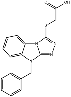 [(9-BENZYL-9H-[1,2,4]TRIAZOLO[4,3-A]BENZIMIDAZOL-3-YL)THIO]ACETIC ACID Struktur