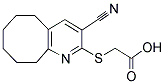 2-[(3-CYANO-5,6,7,8,9,10-HEXAHYDROCYCLOOCTA[B]PYRIDIN-2-YL)SULFANYL]ACETIC ACID Struktur