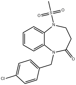 1-(4-CHLOROBENZYL)-5-(METHYLSULFONYL)-1,3,4,5-TETRAHYDRO-2H-1,5-BENZODIAZEPIN-2-ONE Struktur