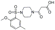 3-(4-[(2-METHOXY-5-METHYLPHENYL)SULFONYL]PIPERAZIN-1-YL)-3-OXOPROPANOIC ACID Struktur