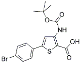 3-TERT-BUTOXYCARBONYLAMINO-5-(4-BROMOPHENYL)THIOPHENE-2-CARBOXYLIC ACID Struktur