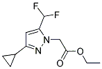 (3-CYCLOPROPYL-5-DIFLUOROMETHYL-PYRAZOL-1-YL)-ACETIC ACID ETHYL ESTER Struktur