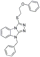 9-BENZYL-3-[(2-PHENOXYETHYL)THIO]-9H-[1,2,4]TRIAZOLO[4,3-A]BENZIMIDAZOLE Struktur