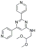 N-(2,2-DIMETHOXYETHYL)-2,6-DIPYRIDIN-4-YLPYRIMIDIN-4-AMINE Struktur