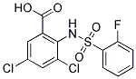 3,5-DICHLORO-2-([(2-FLUOROPHENYL)SULFONYL]AMINO)BENZOIC ACID Struktur