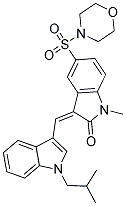 (Z)-3-((1-ISOBUTYL-1H-INDOL-3-YL)METHYLENE)-1-METHYL-5-(MORPHOLINOSULFONYL)INDOLIN-2-ONE Struktur