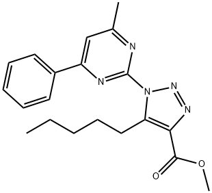 METHYL 1-(4-METHYL-6-PHENYL-2-PYRIMIDINYL)-5-PENTYL-1H-1,2,3-TRIAZOLE-4-CARBOXYLATE Struktur