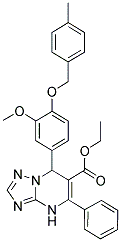 ETHYL 7-(3-METHOXY-4-(4-METHYLBENZYLOXY)PHENYL)-5-PHENYL-4,7-DIHYDRO-[1,2,4]TRIAZOLO[1,5-A]PYRIMIDINE-6-CARBOXYLATE Struktur