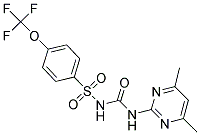 N-{[(4,6-DIMETHYLPYRIMIDIN-2-YL)AMINO]CARBONYL}-4-(TRIFLUOROMETHOXY)BENZENESULFONAMIDE Struktur