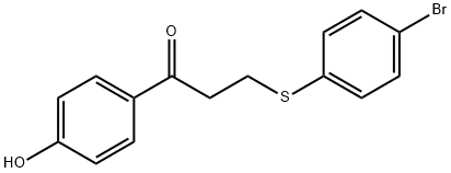 3-[(4-BROMOPHENYL)SULFANYL]-1-(4-HYDROXYPHENYL)-1-PROPANONE Struktur