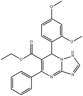 ETHYL 7-(2,4-DIMETHOXYPHENYL)-5-PHENYL-4,7-DIHYDRO-[1,2,4]TRIAZOLO[1,5-A]PYRIMIDINE-6-CARBOXYLATE Struktur