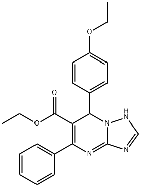 ETHYL 7-(4-ETHOXYPHENYL)-5-PHENYL-4,7-DIHYDRO-[1,2,4]TRIAZOLO[1,5-A]PYRIMIDINE-6-CARBOXYLATE Struktur