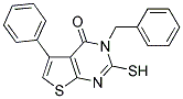 3-BENZYL-2-MERCAPTO-5-PHENYLTHIENO[2,3-D]PYRIMIDIN-4(3H)-ONE Struktur