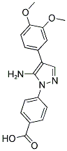 4-[5-AMINO-4-(3,4-DIMETHOXY-PHENYL)-PYRAZOL-1-YL]-BENZOIC ACID Struktur