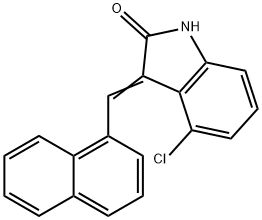 4-CHLORO-3-[(Z)-1-NAPHTHYLMETHYLIDENE]-1H-INDOL-2-ONE Struktur