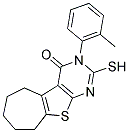 2-MERCAPTO-3-O-TOLYL-3,5,6,7,8,9-HEXAHYDRO-10-THIA-1,3-DIAZA-BENZO[A]AZULEN-4-ONE Struktur