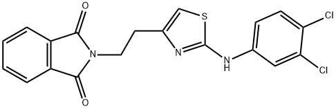 2-(2-[2-(3,4-DICHLOROANILINO)-1,3-THIAZOL-4-YL]ETHYL)-1H-ISOINDOLE-1,3(2H)-DIONE Struktur