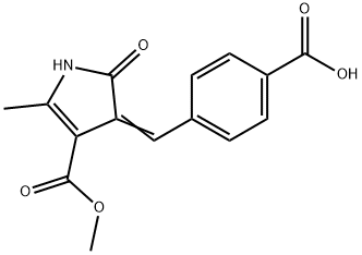 4-(4-CARBOXY-BENZYLIDENE)-2-METHYL-5-OXO-4,5-DIHYDRO-1 H-PYRROLE-3-CARBOXYLIC ACID METHYL ESTER Struktur