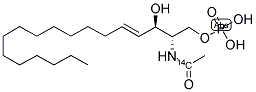 N-ACETYL SPHINGOSINE-1-PHOSPHATE, [ACETYL-1-14C] Struktur