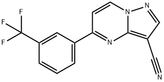 5-[3-(TRIFLUOROMETHYL)PHENYL]PYRAZOLO[1,5-A]PYRIMIDINE-3-CARBONITRILE Struktur