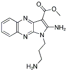 2-AMINO-1-(3-AMINO-PROPYL)-1H-PYRROLO[2,3-B]QUINOXALINE-3-CARBOXYLIC ACID METHYL ESTER Struktur